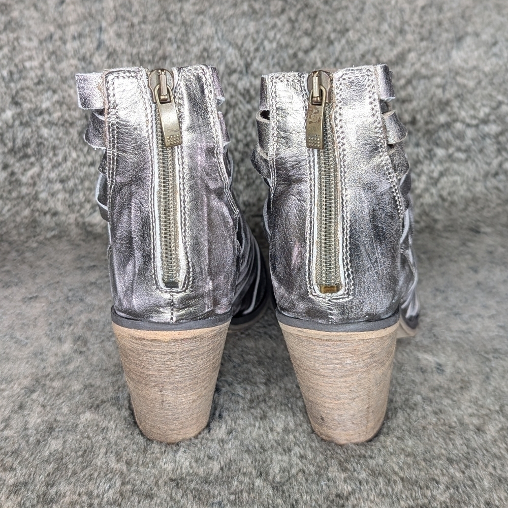Free People Hybrid Strappy Bootie Metallic Silver Women's 7.5 - Picture 4 of 13